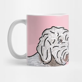 Bichon Frise Dog on Pink Mug